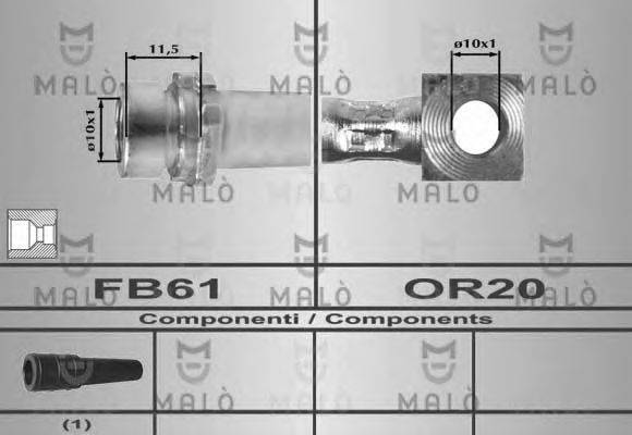 MALO 80234 Гальмівний шланг