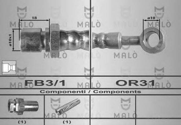 MALO 80290 Гальмівний шланг