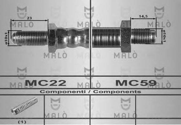 MALO 80397 Гальмівний шланг