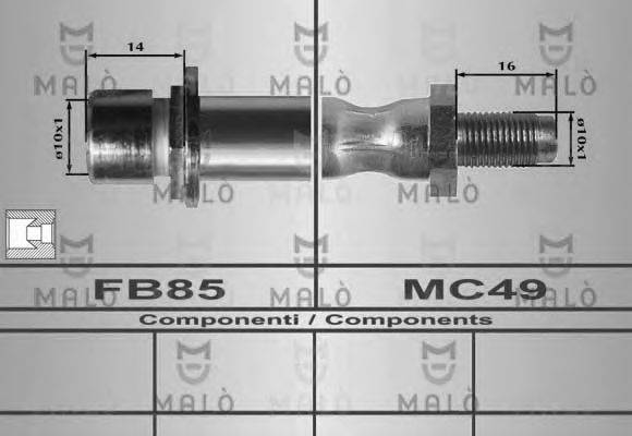 MALO 80620 Гальмівний шланг