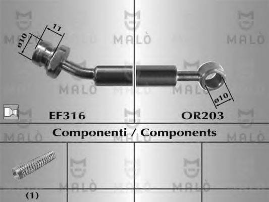 MALO 80677 Гальмівний шланг