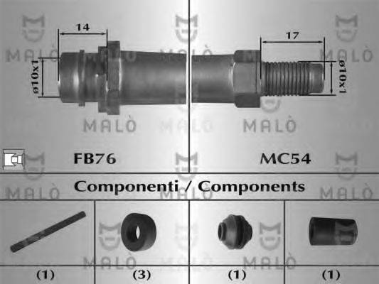 MALO 80697 Гальмівний шланг