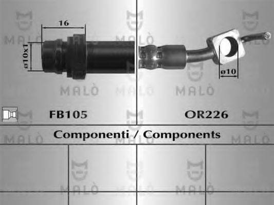 MALO 80709 Гальмівний шланг