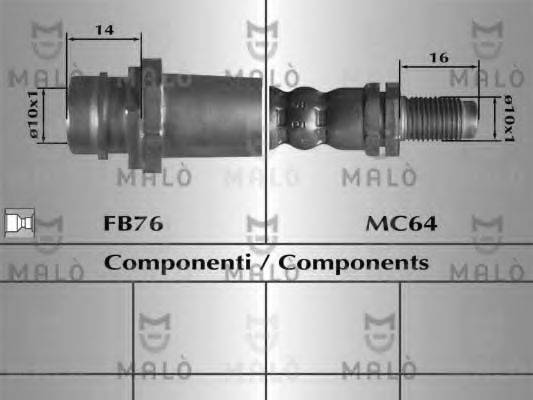 MALO 80946 Гальмівний шланг