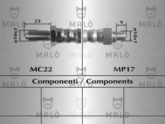 MALO 8284 Гальмівний шланг