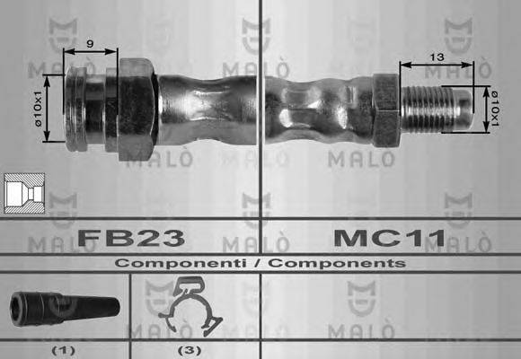 MALO 8358 Гальмівний шланг