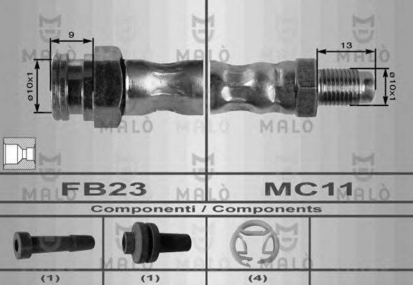 MALO 8564 Гальмівний шланг