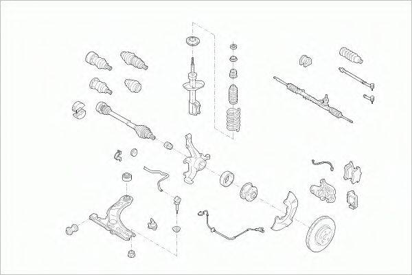 SACHS VWPASSAFS016 Рульове управління; Підвіска колеса