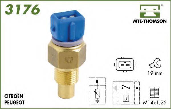 MTE-THOMSON 3176 Датчик, температура охолоджувальної рідини