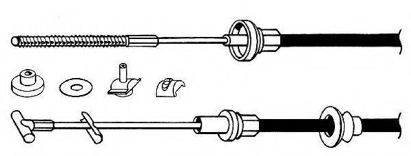 CEF VW01167 Трос, управління зчепленням