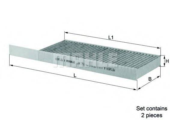 KNECHT LAK751S Фільтр, повітря у внутрішньому просторі