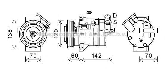 PRASCO CTK052 Компресор, кондиціонер