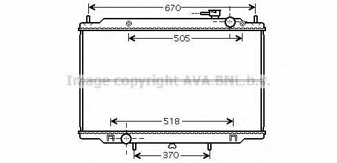 PRASCO DN2266 Радіатор, охолодження двигуна