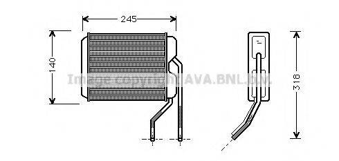 PRASCO DWA6026 Теплообмінник, опалення салону