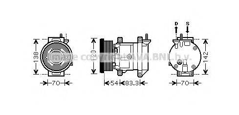 PRASCO DWK071 Компресор, кондиціонер