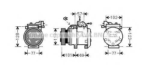 PRASCO HYK222 Компресор, кондиціонер