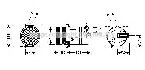 PRASCO OLK318 Компресор, кондиціонер