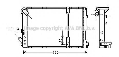 PRASCO RTA2208 Радіатор, охолодження двигуна