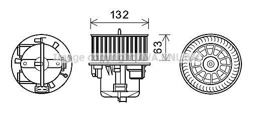 PRASCO VO8179 Електродвигун, вентиляція салону