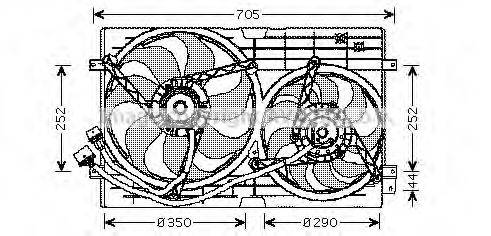 PRASCO VW7508 Вентилятор, охолодження двигуна