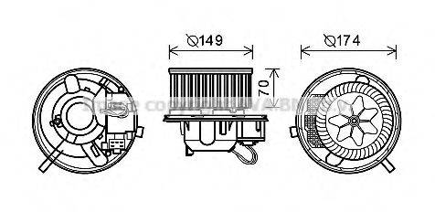 PRASCO VW8339 Електродвигун, вентиляція салону