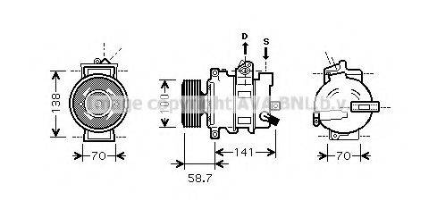 PRASCO AIK287 Компресор, кондиціонер