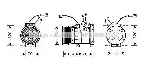 PRASCO AUK168 Компресор, кондиціонер