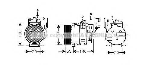 PRASCO AUK187 Компресор, кондиціонер