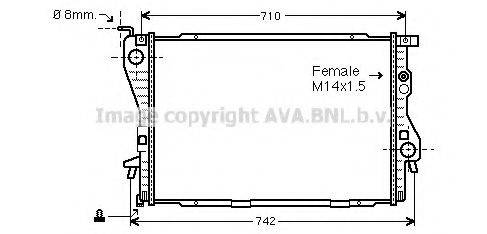 PRASCO BW2202 Радіатор, охолодження двигуна