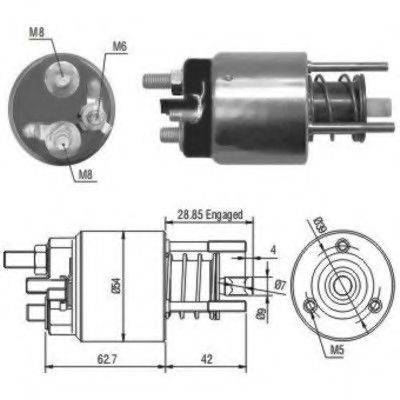 HOFFER 6646050 Тягове реле, стартер