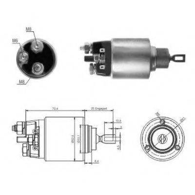 HOFFER 6646061 Тягове реле, стартер