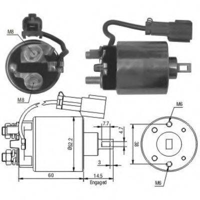 HOFFER 6646150 Тягове реле, стартер