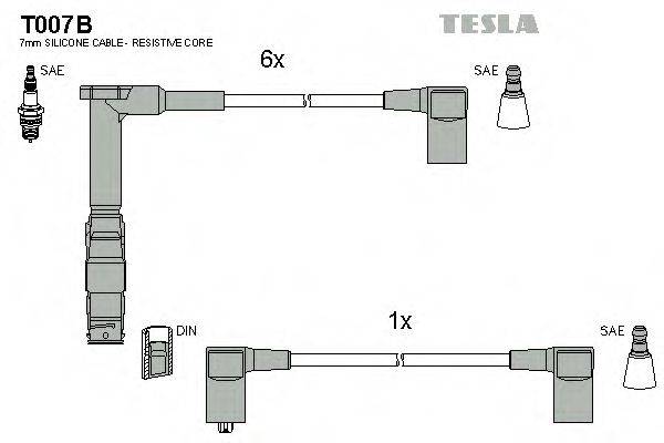 TESLA T007B Комплект дротів запалювання