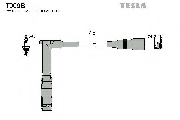 TESLA T009B Комплект дротів запалювання