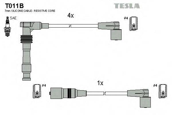 TESLA T011B Комплект дротів запалювання