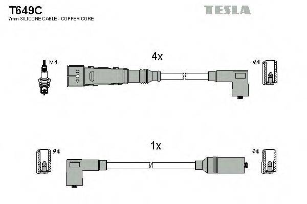 TESLA T649C Комплект дротів запалювання