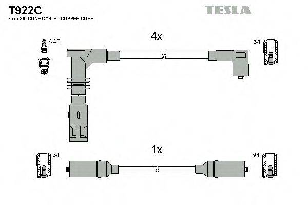 TESLA T922C Комплект дротів запалювання