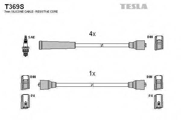 TESLA T369S Комплект дротів запалювання