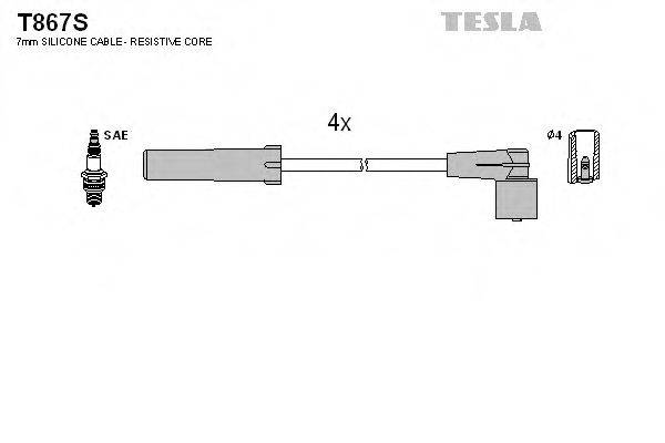 TESLA T867S Комплект дротів запалювання