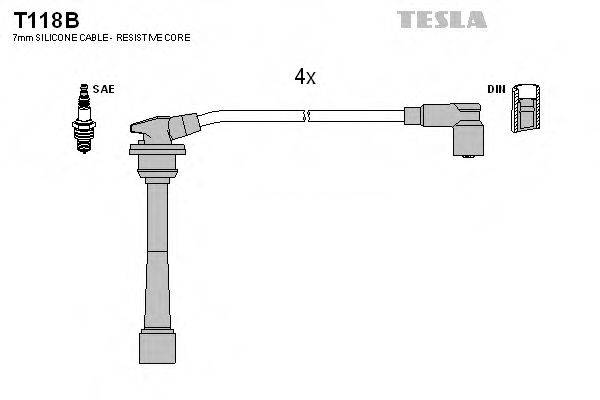 TESLA T118B Комплект дротів запалювання