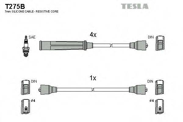 TESLA T275B Комплект дротів запалювання