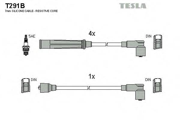 TESLA T291B Комплект дротів запалювання