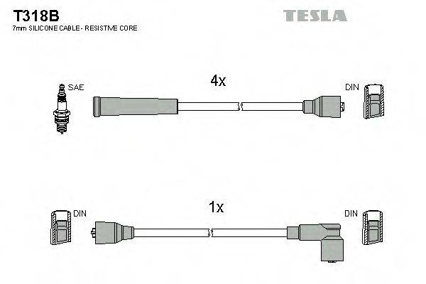 TESLA T318B Комплект дротів запалювання