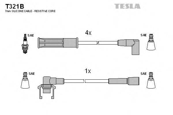 TESLA T321B Комплект дротів запалювання