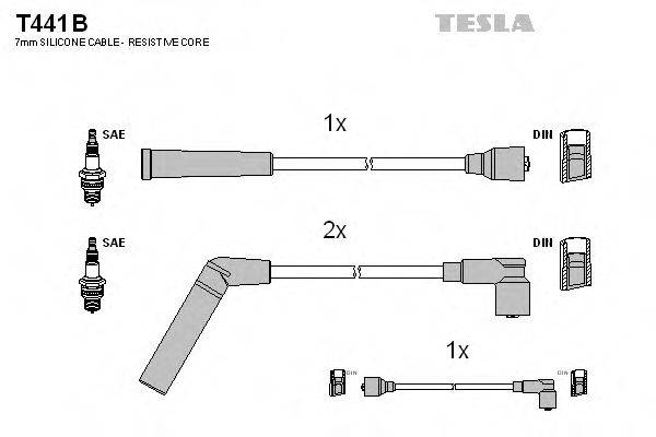 TESLA T441B Комплект дротів запалювання