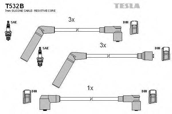 TESLA T532B Комплект дротів запалювання