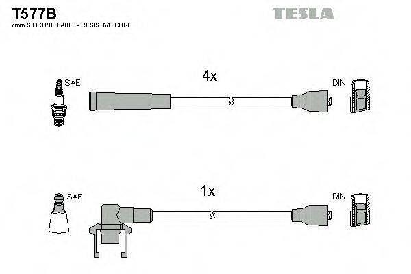 TESLA T577B Комплект дротів запалювання