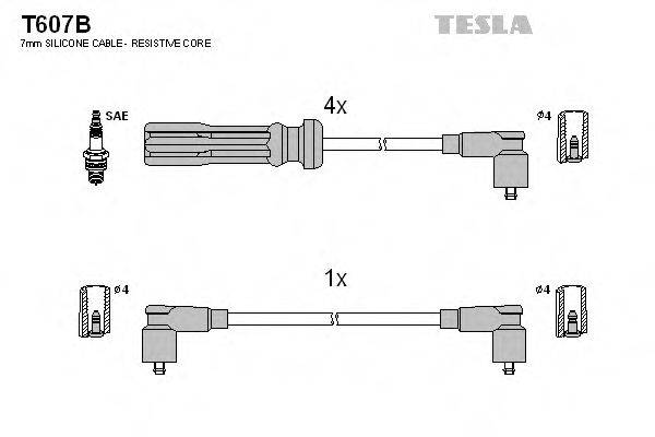 TESLA T607B Комплект дротів запалювання