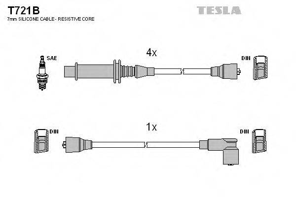 TESLA T721B Комплект дротів запалювання