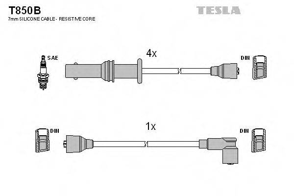 TESLA T850B Комплект дротів запалювання